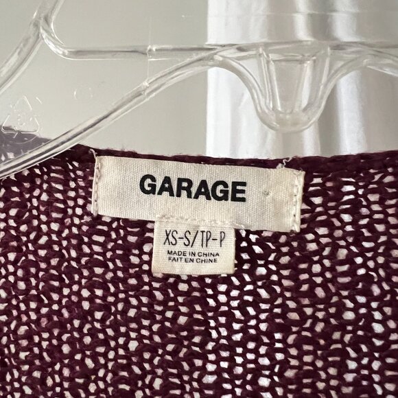 Garage Burgundy Long Knit Cardigan - Picture 2 of 2